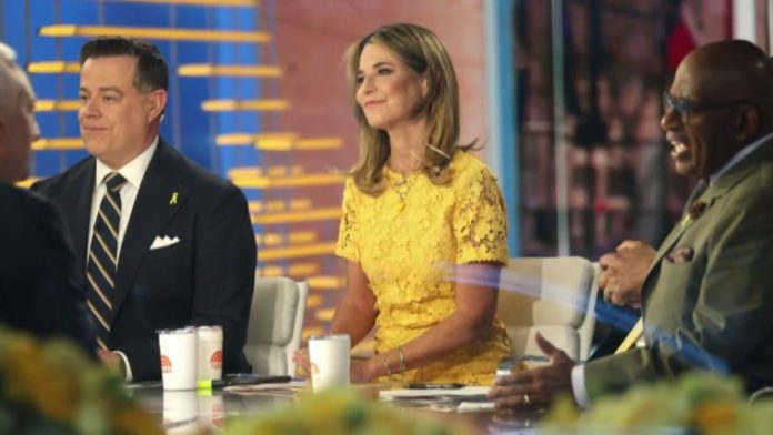 Savannah Guthrie returned to the “TODAY” anchor desk Monday, more than two months after her mother disappeared.
Subscribe to read this story ad-free
Get unlimited access to ad-free articles and exclusive content.
“We are so glad you started your week with us, and it is good to be home,” Guthrie said at the start of the show. She wore a bright yellow dress, echoing the yellow ribbons and flowers left at her mother’s home.
“TODAY” co-anchor Craig Melvin, wearing a yellow tie, patted Guthrie’s hand and replied: “Yes, it is good to have you at home.”
The two anchors then turned to the morning’s top headlines, including an opening segment about the U.S.-Israeli war with Iran. “Well, here we go, ready or not,” Guthrie said. “Let’s do the news.”
Savannah Guthrie on Monday’s “TODAY.”TODAY
Guthrie, who has co-anchored “TODAY” since 2012, stepped away from her role in early February after Nancy Guthrie, 84, went missing from her home near Tucson, Arizona. Authorities have described the case as a possible kidnapping or abduction.
Guthrie told Hoda Kotb last month that she believed returning to the “TODAY” anchor desk is “part of my purpose right now,” even though it was difficult to imagine going back to a workplace she associates with “joy and lightness.”
“I can’t come back and try to be something that I’m not. But I can’t not come back because it’s my family,” Guthrie said in the interview, her first since the start of the ordeal. “I don’t know if I can do it. I don’t know if I’ll belong anymore, but I would like to try.”
Savannah Guthrie greets fans Monday in Rockefeller Plaza.TODAY
In the second hour of Monday’s show, Guthrie greeted “TODAY” fans gathered outside on Rockefeller Plaza, some wearing yellow pins and holding signs with her mother’s photo. Guthrie fought back tears as she held co-host Jenna Bush Hager’s hand and thanked her supporters for their prayers and letters.
“You guys have been so beautiful,” she said. “I’ve received so many letters, so much kindness to me and my whole family. We feel it. We feel your prayers.”
Savannah Guthrie walks with Jenna Bush Hager outside the “TODAY” studios.TODAY
Nancy Guthrie’s family reported her missing around noon Feb. 1 after she did not show up at a friend’s house for virtual church services, according to the Pima County Sheriff’s Office. She was last seen the previous night around 9:45 p.m. after having dinner at her daughter Annie Guthrie’s home, according to authorities.
The investigation into her disappearance gripped the nation and put an intense spotlight on the quiet Catalina Foothills area of Tucson. Authorities have not identified a suspect or motive, though the FBI released chilling doorbell camera video of an armed and masked man outside Nancy Guthrie’s home on the morning she was reported missing.
The bureau described him as a man of average build, 5 feet, 9 inches to 5 feet, 10 inches tall, wearing a black Ozark Trail Hiker Pack 25-liter backpack.
Guthrie and her siblings, Camron Guthrie and Annie Guthrie, have provided updates on the case via social media. In emotionally wrenching videos on Instagram, they have thanked members of the public for their prayers and made direct appeals to Nancy Guthrie’s possible abductor.
“Someone knows how to find our mom and bring her home,” Guthrie wrote in the caption to a Feb. 24 video post.
The family is offering up to $1 million for information that leads to the 84-year-old’s recovery. The FBI is offering a reward of up to $100,000 for “information leading to the recovery of Nancy Guthrie and/or the arrest and conviction of anyone involved in her disappearance.”
Kotb, a “TODAY” contributor, substituted for Guthrie. In that period, Guthrie withdrew from NBC’s coverage of the Milan Cortina Winter Olympics; Mary Carillo stepped in to co-host the opening ceremony alongside NBC Sports’ Terry Gannon.
Guthrie visited the “TODAY” set March 5. In photos taken from outside the studio by a photographer for The Associated Press, Guthrie could be seen wiping tears and embracing her colleagues. The visit was not televised.
Savannah Guthrie hugs Al Roker during a visit to “TODAY” on March 5.Charles Sykes / Invision / AP
“I really wanted to come and see everybody. I just love this beautiful place that we call home, where we get to come and be every day,” Guthrie told Kotb, adding: “When times are hard, you want to be with your family.”
