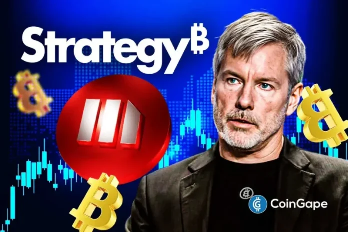 The MSTR stock price is up at the market open today, rebounding from last week’s lows. This comes amid Michael Saylor Strategy’s announcement that it did not buy any Bitcoin last week, ending a weekly streak that dates back to November last year. Ad Ad MSTR Stock Price Rebounds From Last Week’s Lows The crypto
The post <a href="https://coingape.com/news/stocks/mstr-stock-price-rises-as-michael-saylors-strategy-pauses-weekly-bitcoin-purchases/">MSTR Stock Price Rises as Michael Saylor’s Strategy Pauses Weekly Bitcoin Purchases</a> appeared first on <a href="https://coingape.com/">CoinGape</a>.